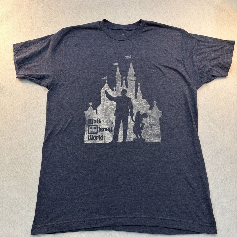 Walt Disney‎ World Magic Kingdom T-Shirt - Men's Size Large - Blue
